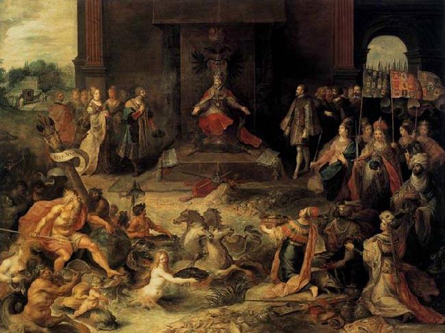 Francken, Frans II Allegory on the Abdication of Emperor Charles V in Brussels 25 October 1555 France oil painting art
